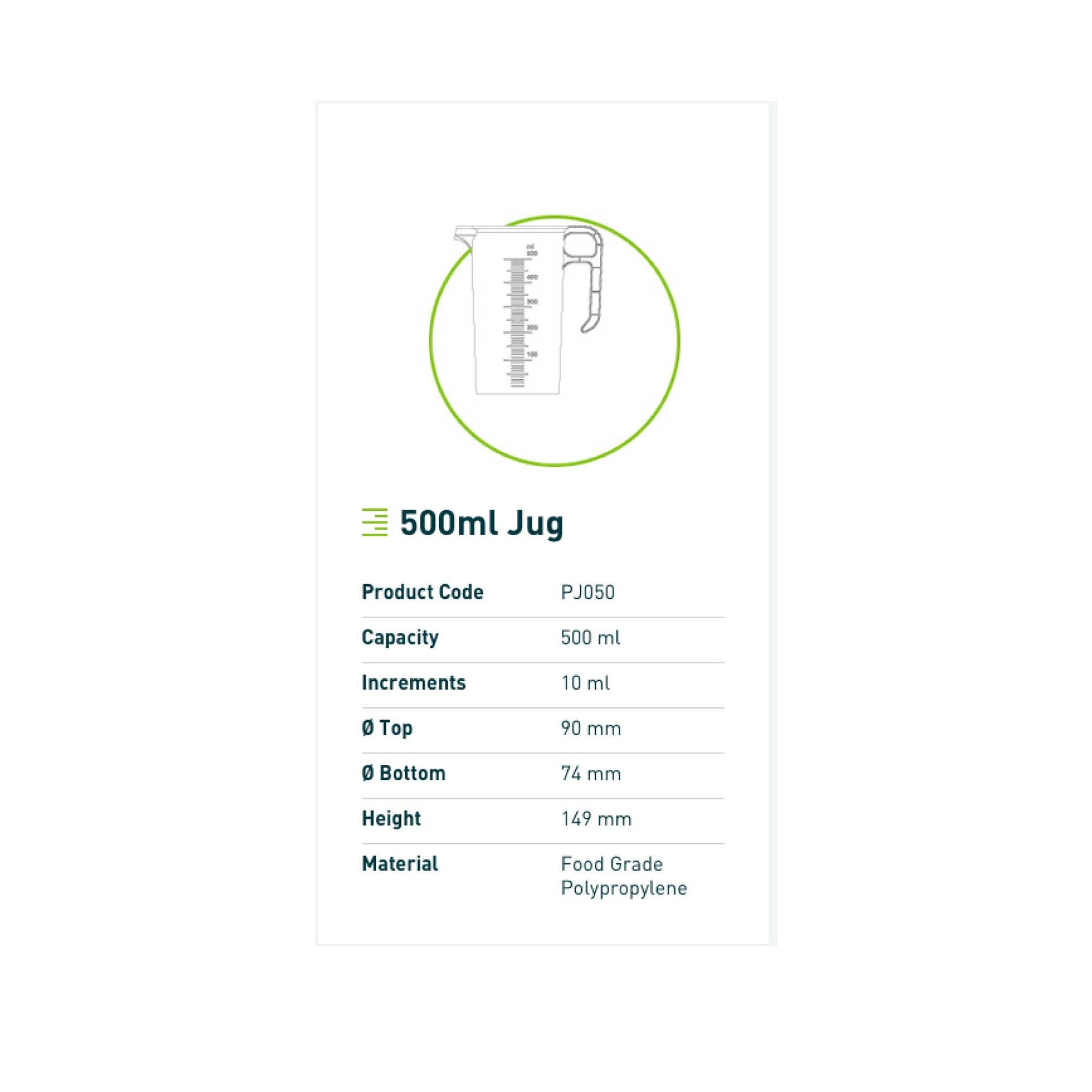 Pro-Jug™ 500ml Measuring Jug - Food Grade, BPA 5, Clear Measurements, Anti-Spill - SuperSaverAU - view 3
