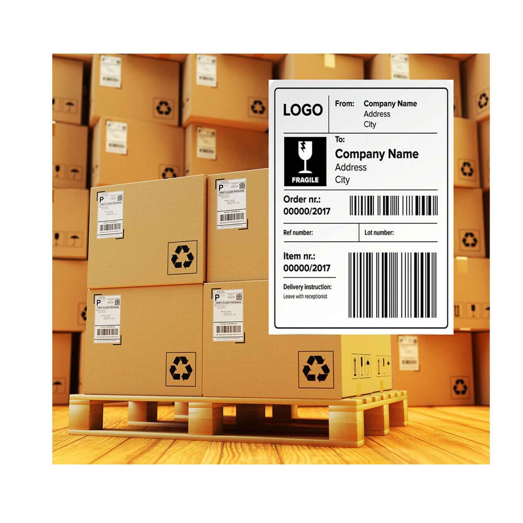 Premium Direct Thermal Shipping Labels - 102 x 150mm, 13 Rolls