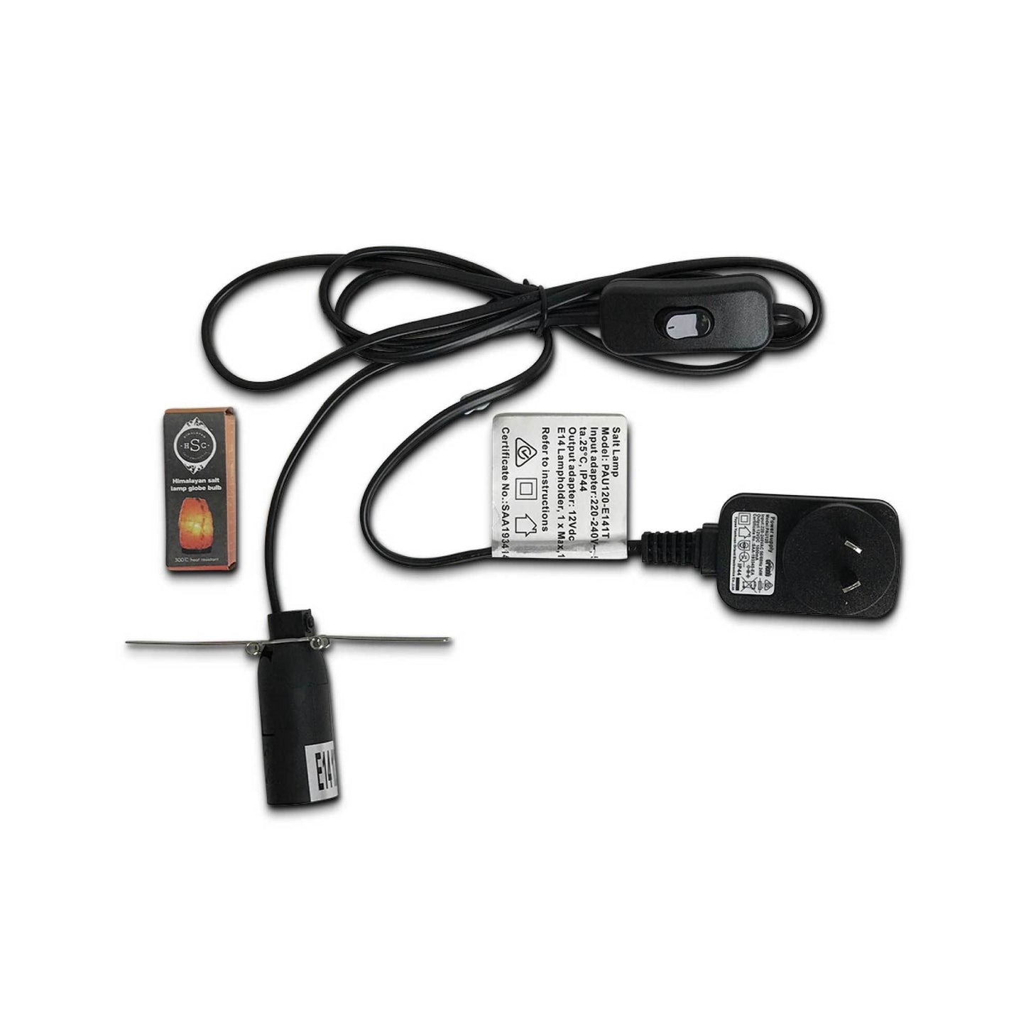 Himalayan Salt Lamp 12V 12W E14 Light Bulb & On/Off Switch Replacement