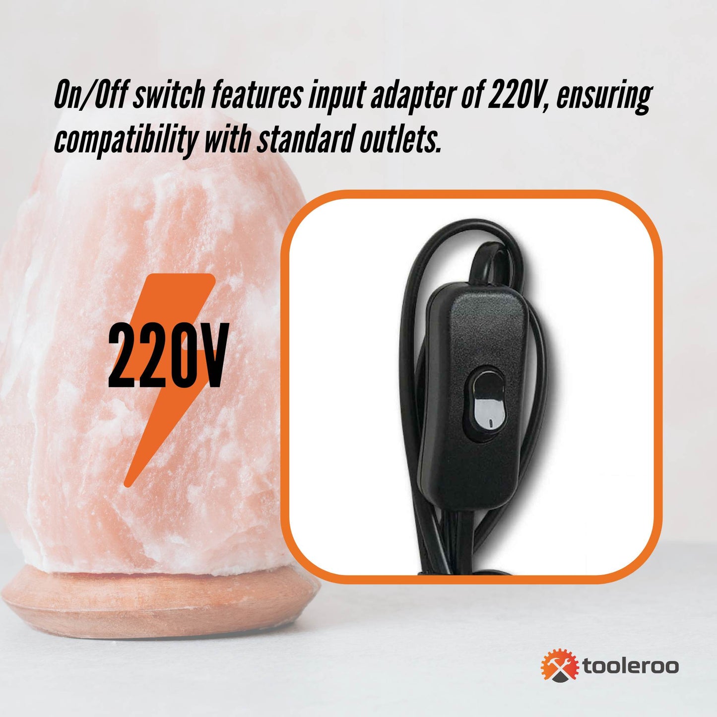 Himalayan Salt Lamp 12V 12W E14 Light Bulb & On/Off Switch Replacement