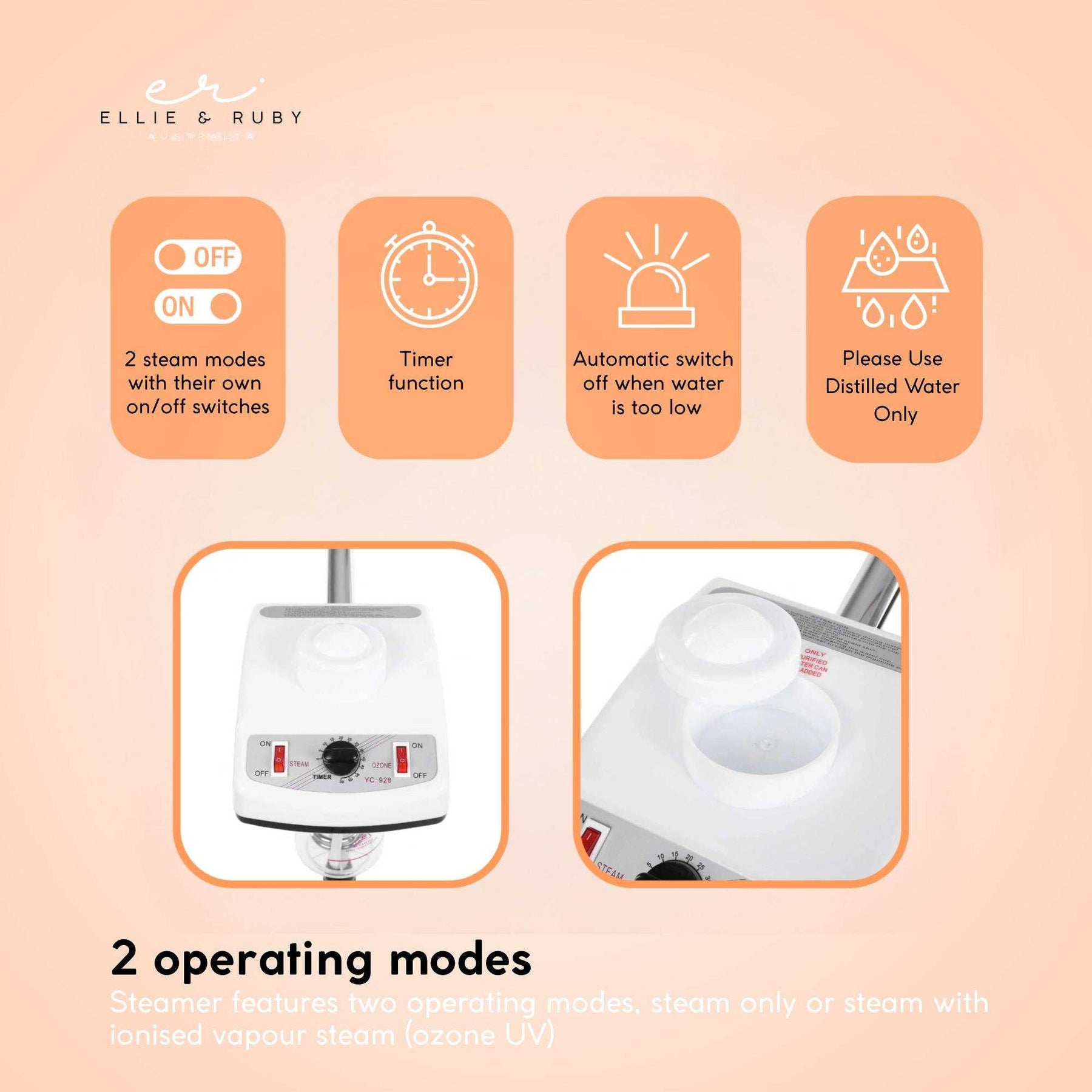 Facial Steamer Professional Ozone Face Sauna Spa Deep Skin Cleansing Hot Steam - SuperSaverAU - view 6
