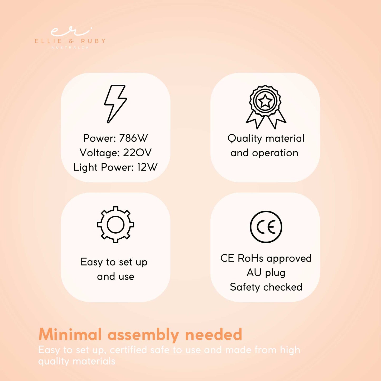 Ellie & Ruby Facial Steamer Magnifying Lamp - 2in1 Professional Beauty Machine