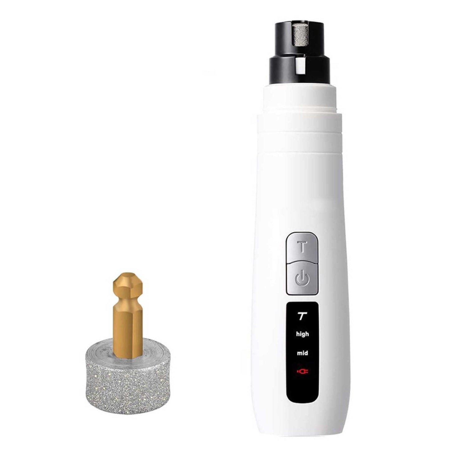 Professional Pet Nail Grinder Electric Trimmer USB Rechargeable 8hrs Cordless