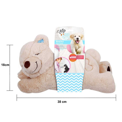 All For Paws Comfort Warm Bear 38x20x18cm Puppy Sleep Aid Plush Toy