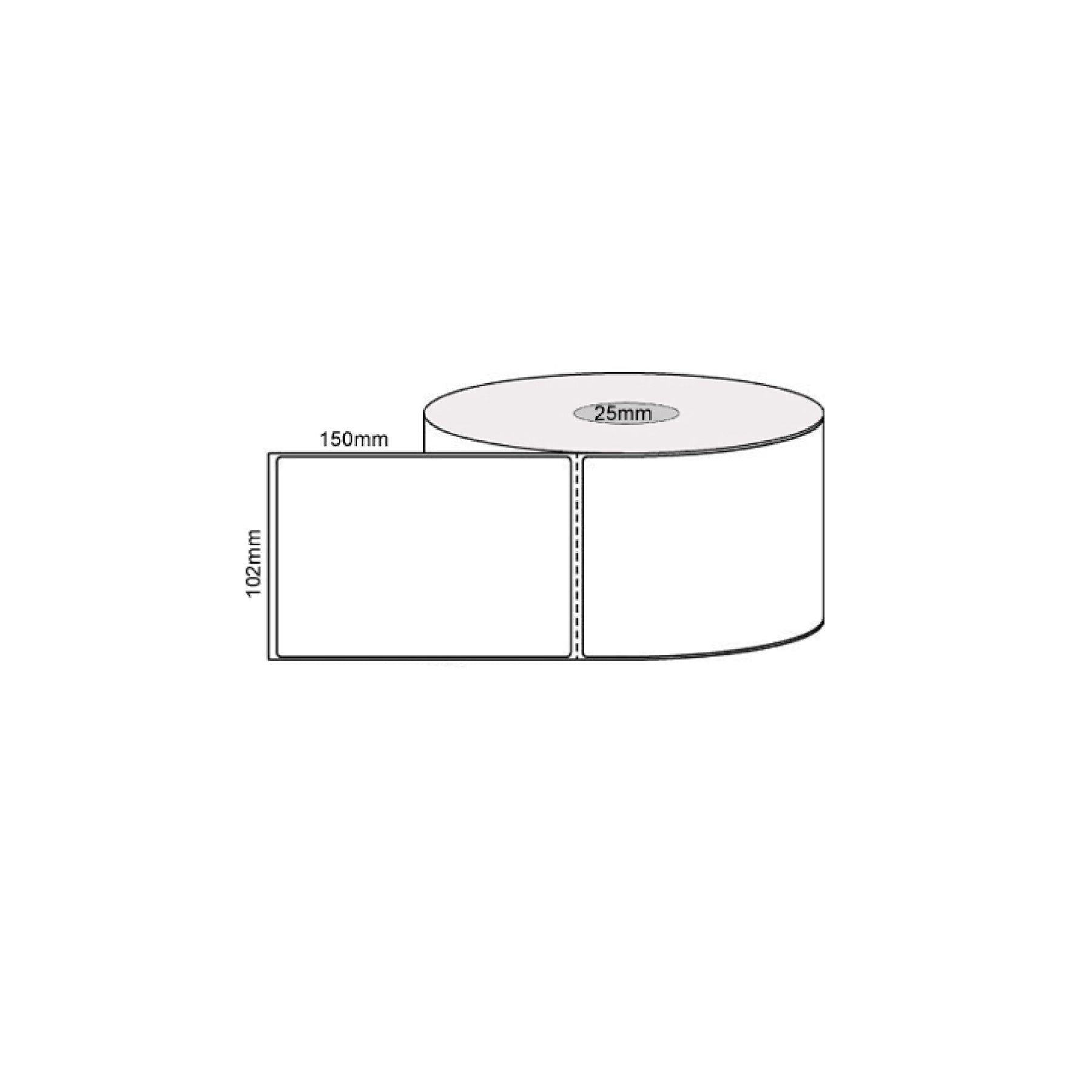 Direct Thermal Labels 102x150mm - 1 Roll x 400 Permanent Adhesive White Stickers - SuperSaverAU - view 4