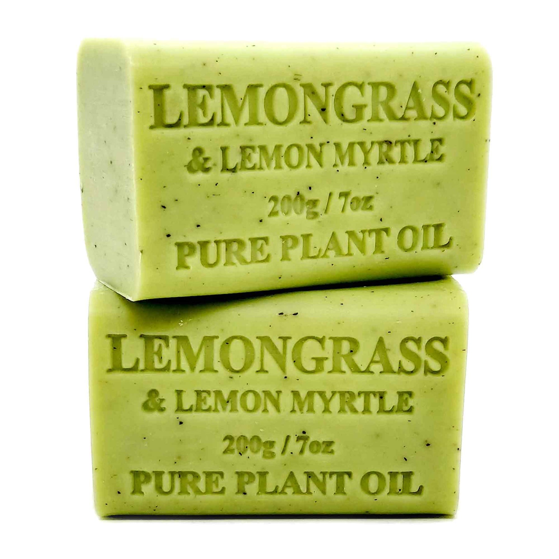 2-Pack 200g Lemongrass Lemon Myrtle Plant Oil Soap Bars Pure Vegetable Base Australia - SuperSaverAU - view 1