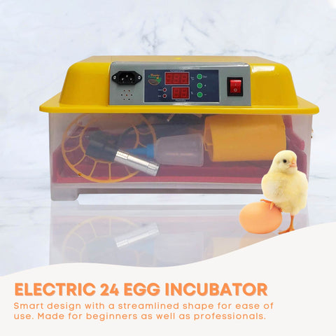 Electric 24 Egg Incubator with Accessories, Auto Turning, Digital Display - SuperSaverAU - view 2