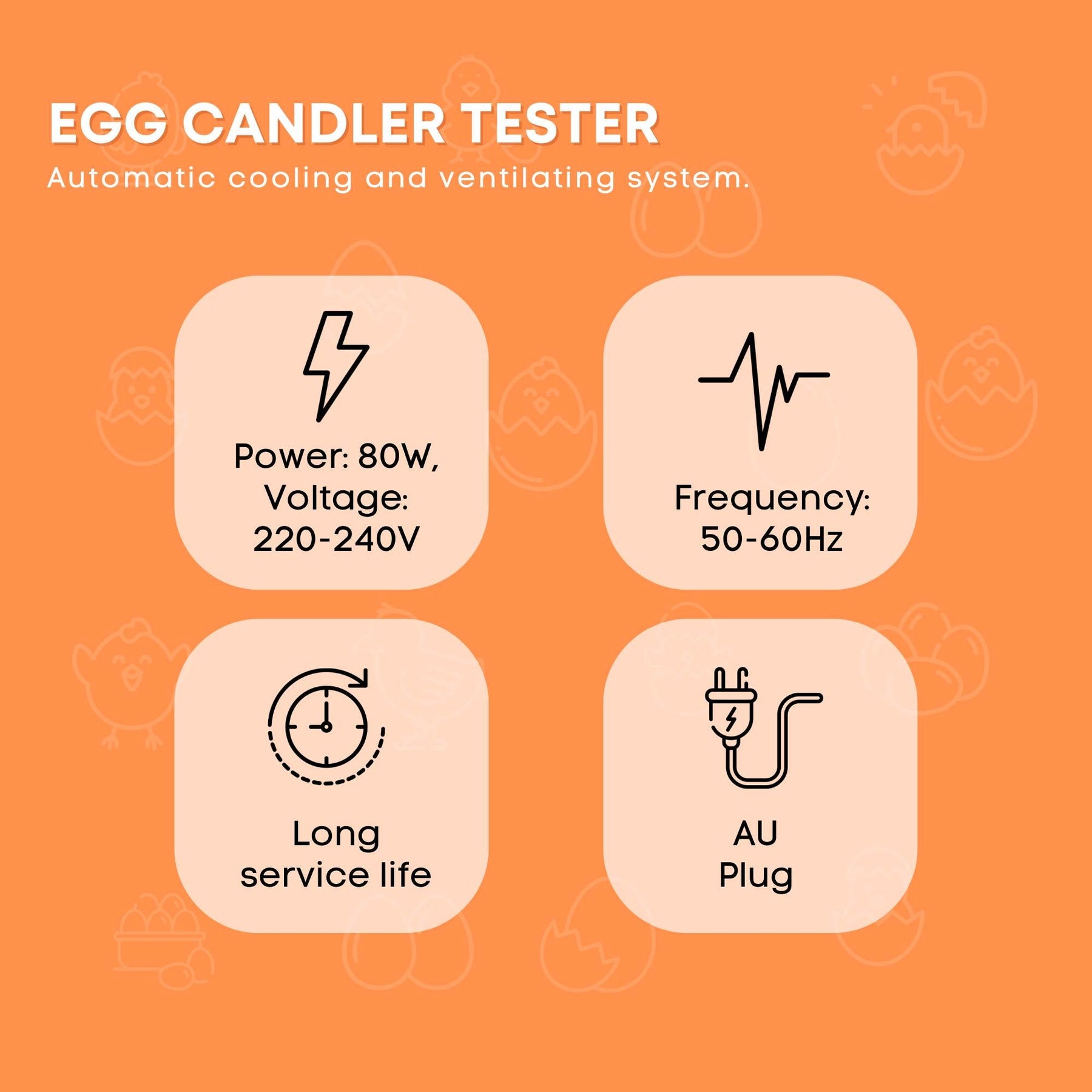 Electric 24 Egg Incubator with Accessories, Auto Turning, Digital Display - SuperSaverAU - view 8