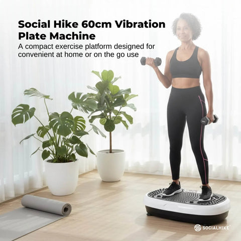 White Mini Vibration Platform - Magnet Therapy Vibrating Machine Exercise Plate