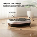 White Mini Vibration Platform - Magnet Therapy Vibrating Machine Exercise Plate