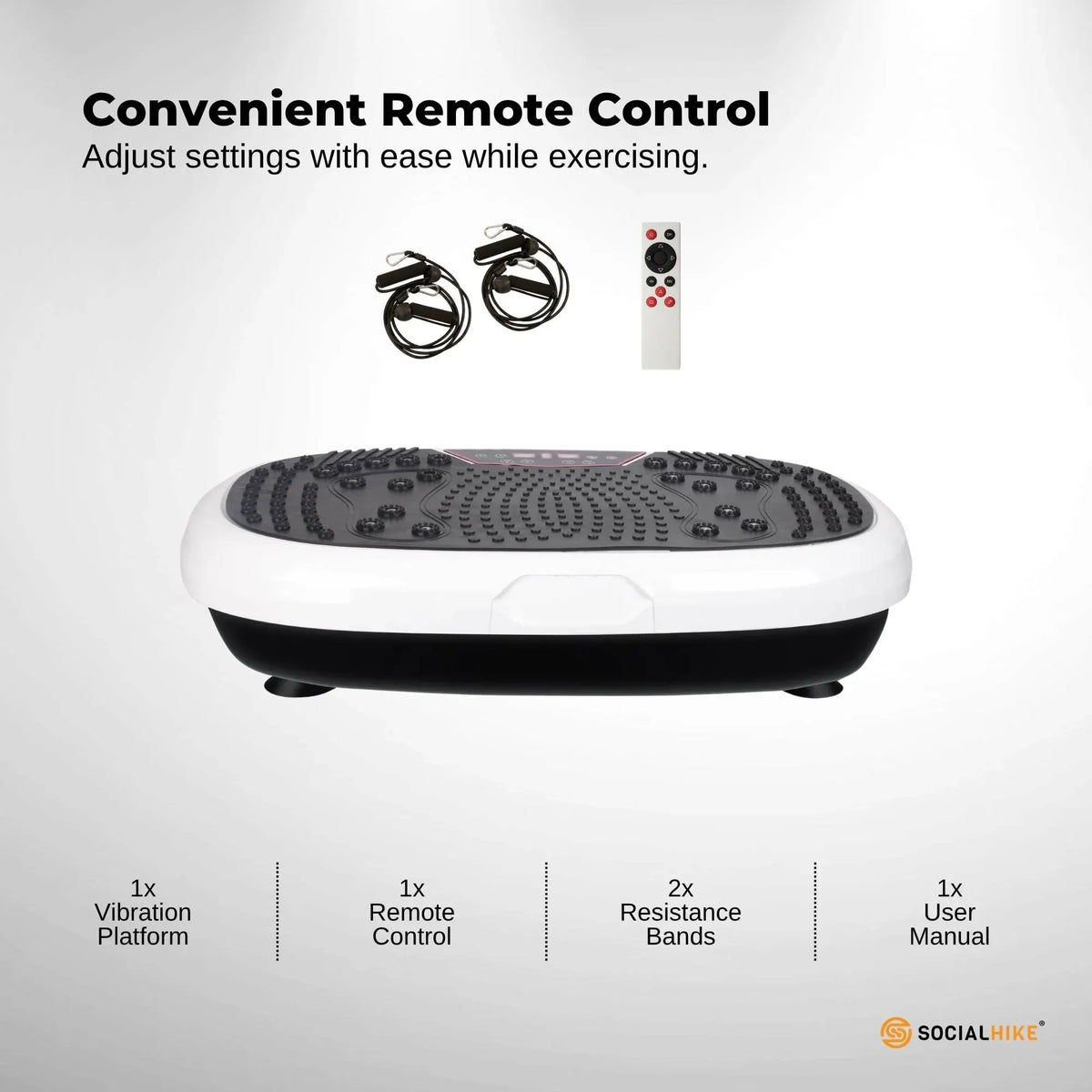 White Mini Vibration Platform - Magnet Therapy Vibrating Machine Exercise Plate