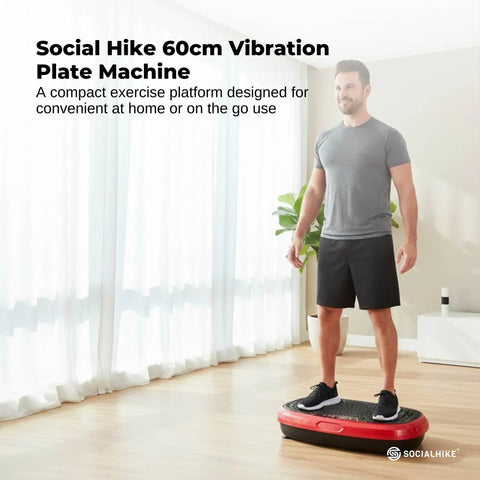 Red Mini Vibration Platform Magnet Therapy Vibrating Machine Exercise Plate