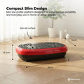 Red Mini Vibration Platform Magnet Therapy Vibrating Machine Exercise Plate
