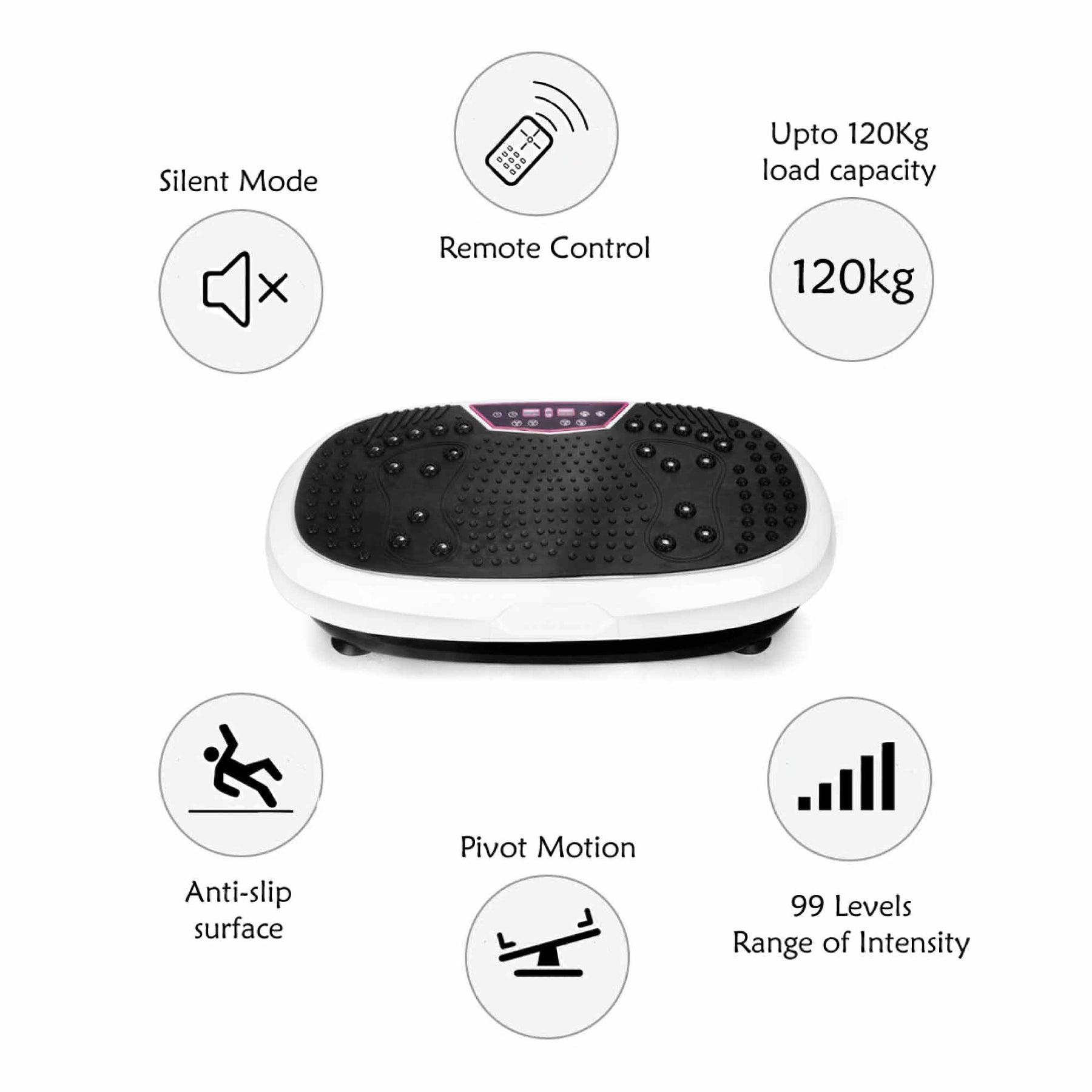 Red Mini Vibration Platform Magnet Therapy Vibrating Machine Exercise Plate - SuperSaverAU - view 6