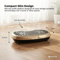 Gold Mini Vibration Platform Magnet Therapy Vibrating Machine Exercise Plate
