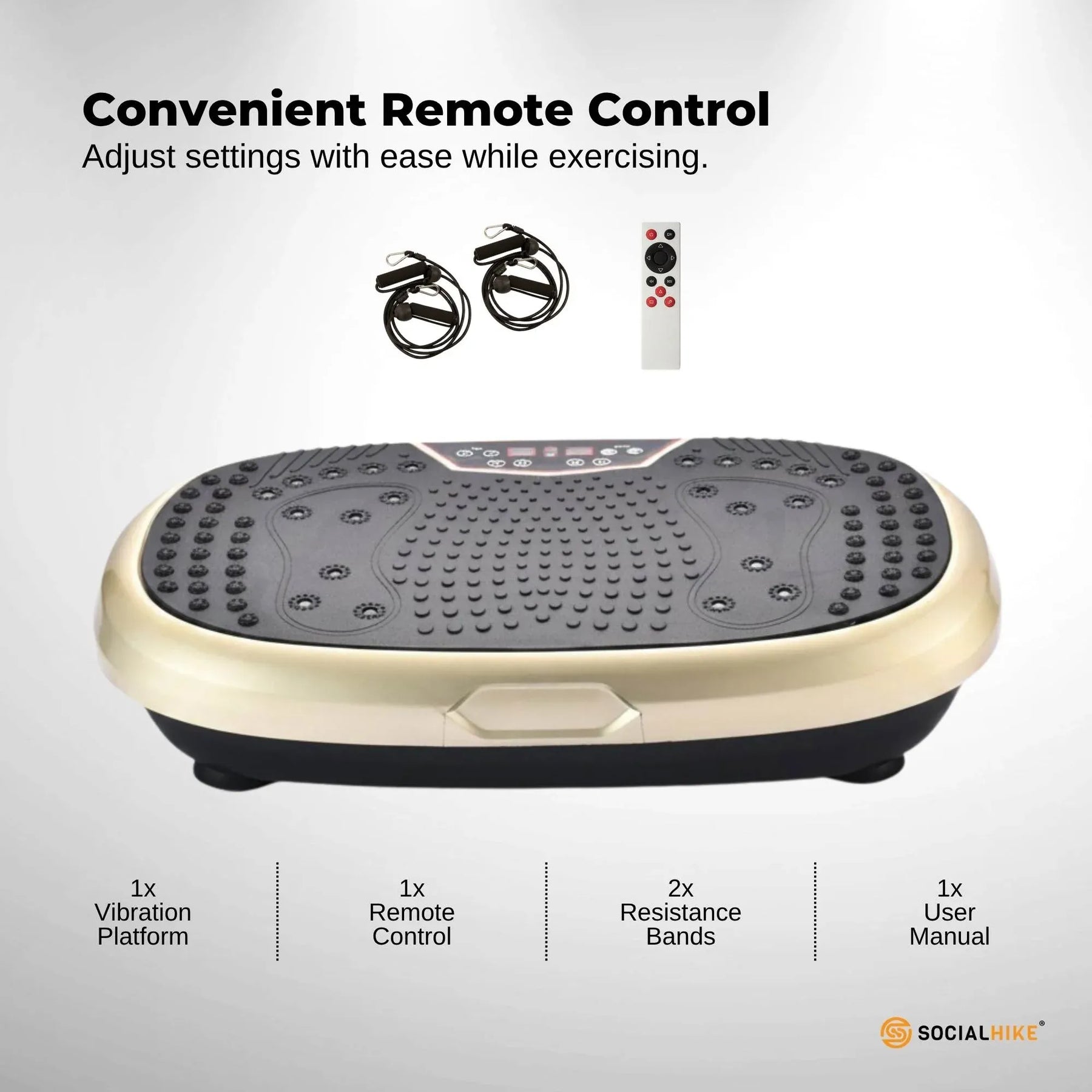 Gold Mini Vibration Platform Magnet Therapy Vibrating Machine Exercise Plate