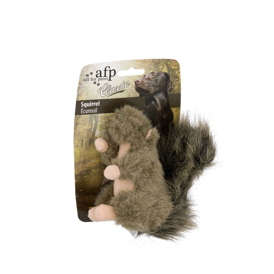 All For Paws Squirrel Plush Toy 16x18x5.5cm with Squeaker - Interactive Dog Toy