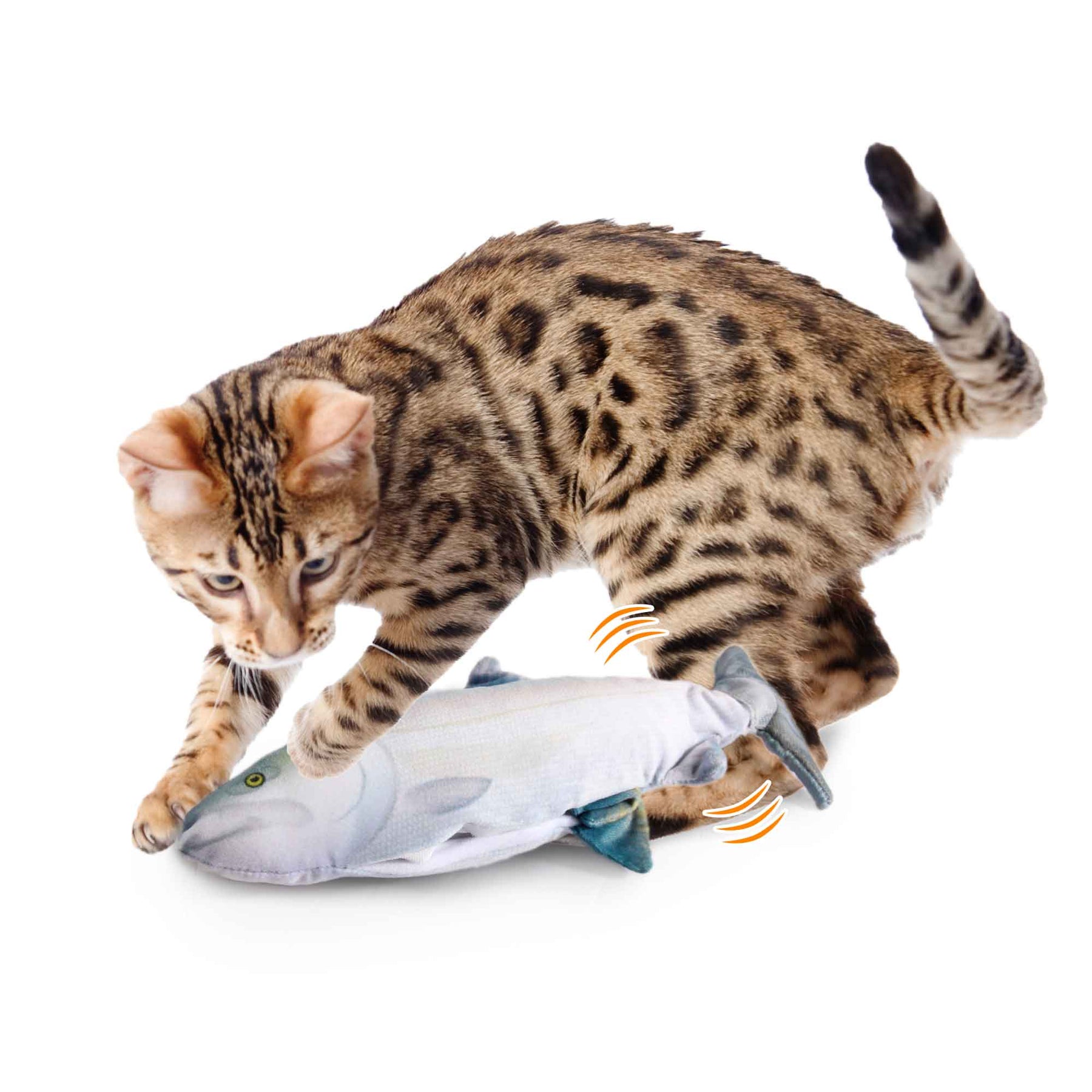 All For Paws Jittering Sardine Cat Toy 27cm with USB Rechargeable Catnip & Silvervine - SuperSaverAU - view 2