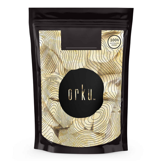 Orku 100g Organic Cocoa Butter - Raw Natural Food Grade Chunks - Vegan & Cruelty-Free