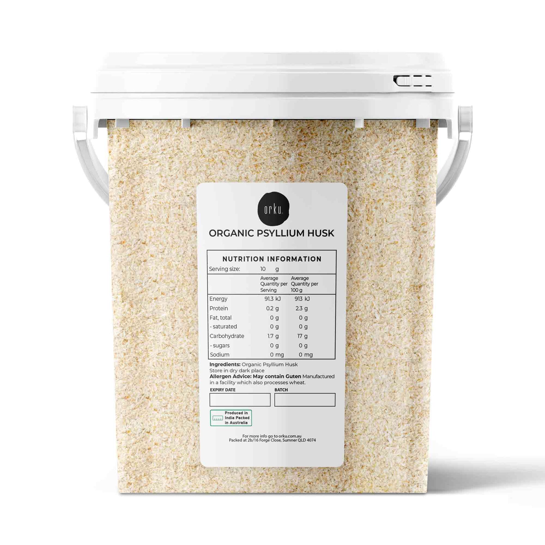 100% Organic Psyllium Husk 400g - Natural Fibre Supplement from India - SuperSaverAU - view 1