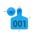 Blue Small Ear Tags 100 Pack - Numbered 5x4cm for Goats, Pigs, Livestock - SuperSaverAU - view 2