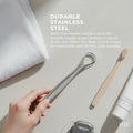 Stainless Steel Tongue Cleaner 14.7cm x 2.4cm - Curved Design for Bad Breath