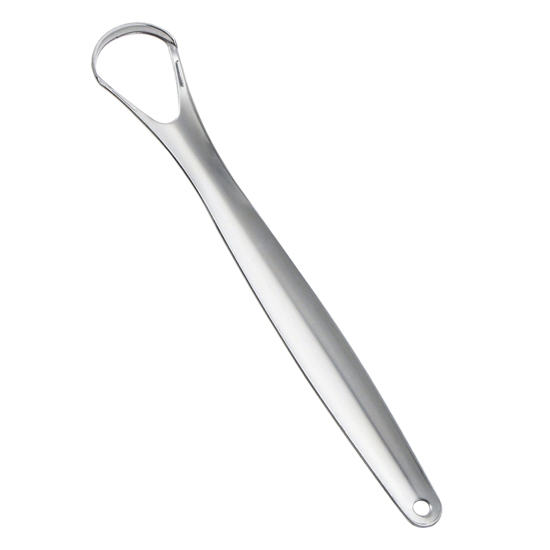 Stainless Steel Tongue Cleaner 14.7cm x 2.4cm - Curved Design for Bad Breath - SuperSaverAU - view 1