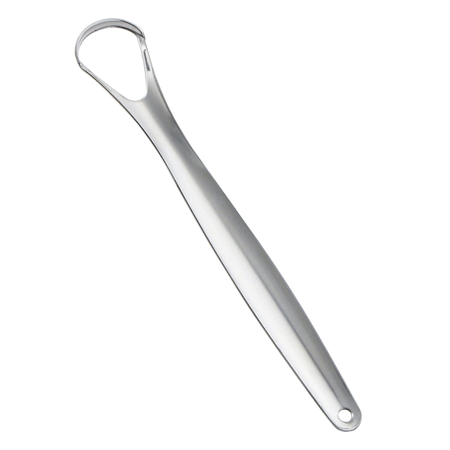 Stainless Steel Tongue Cleaner 14.7cm x 2.4cm - Curved Design for Bad Breath - SuperSaverAU - view 1