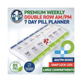 1st Care AM/PM Weekly Pill Box 14 Compartments 11.5x22x1.5cm Push-Button Organiser - SuperSaverAU - view 2