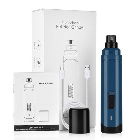 Professional Pet Nail Grinder - LED Light, 2-Speed, Rechargeable, Cordless, Blue - SuperSaverAU - view 2