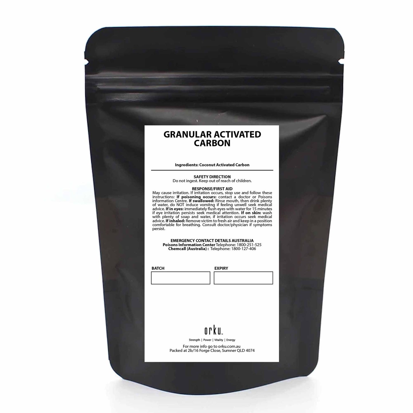 Coconut Shell Granular Activated Carbon 2Kg - Water & Air Filtration