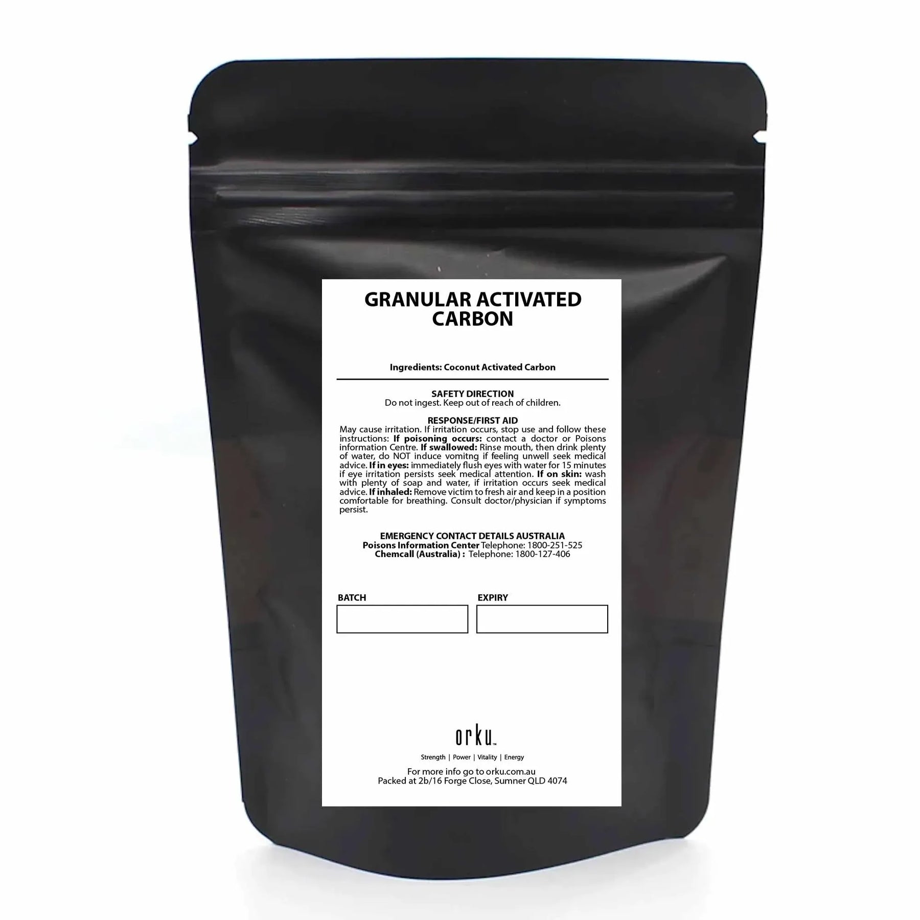 Coconut Shell Granular Activated Carbon 10Kg - Water Filtering, VOC Removal