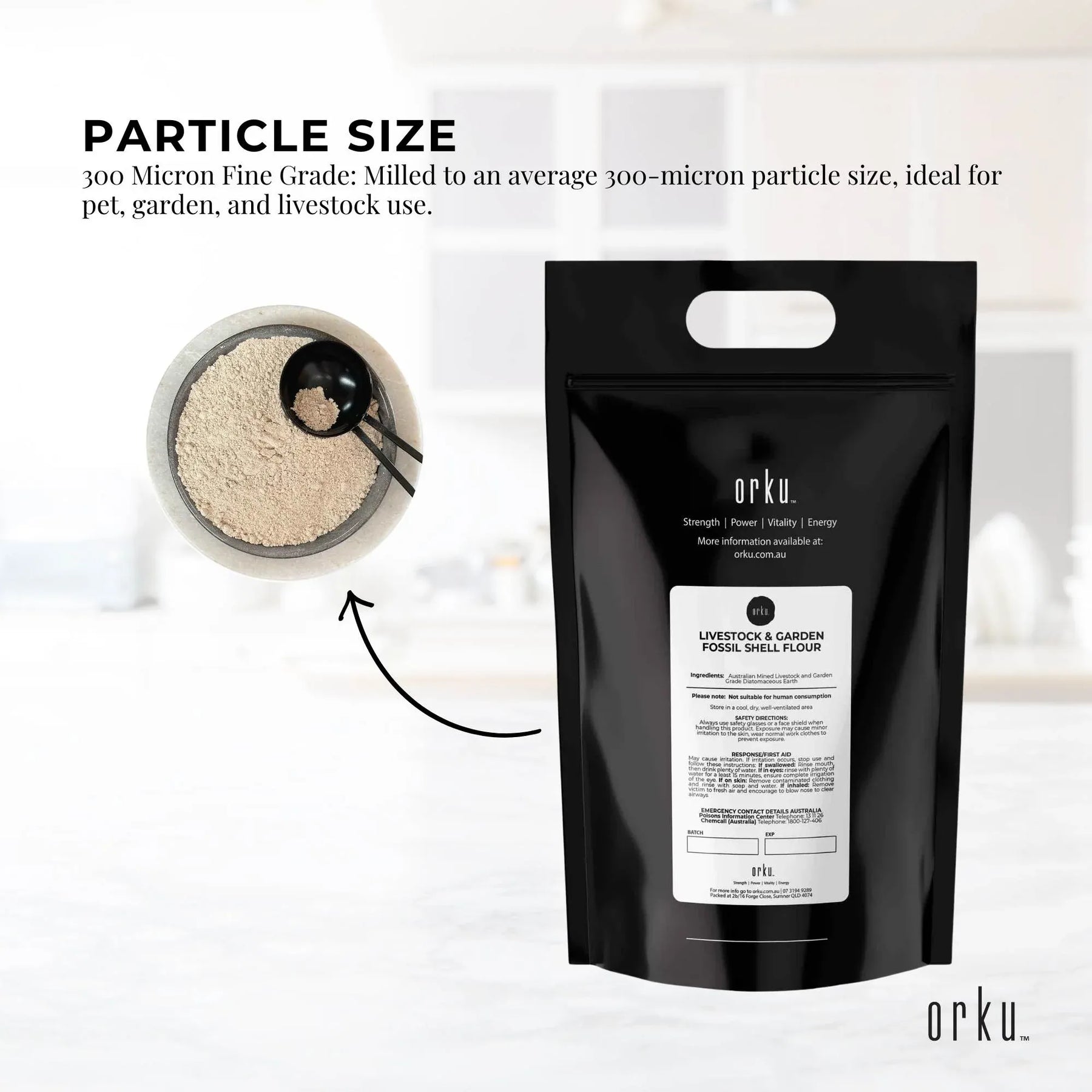 Orku Fossil Shell Flour Diatomaceous Earth - 5kg