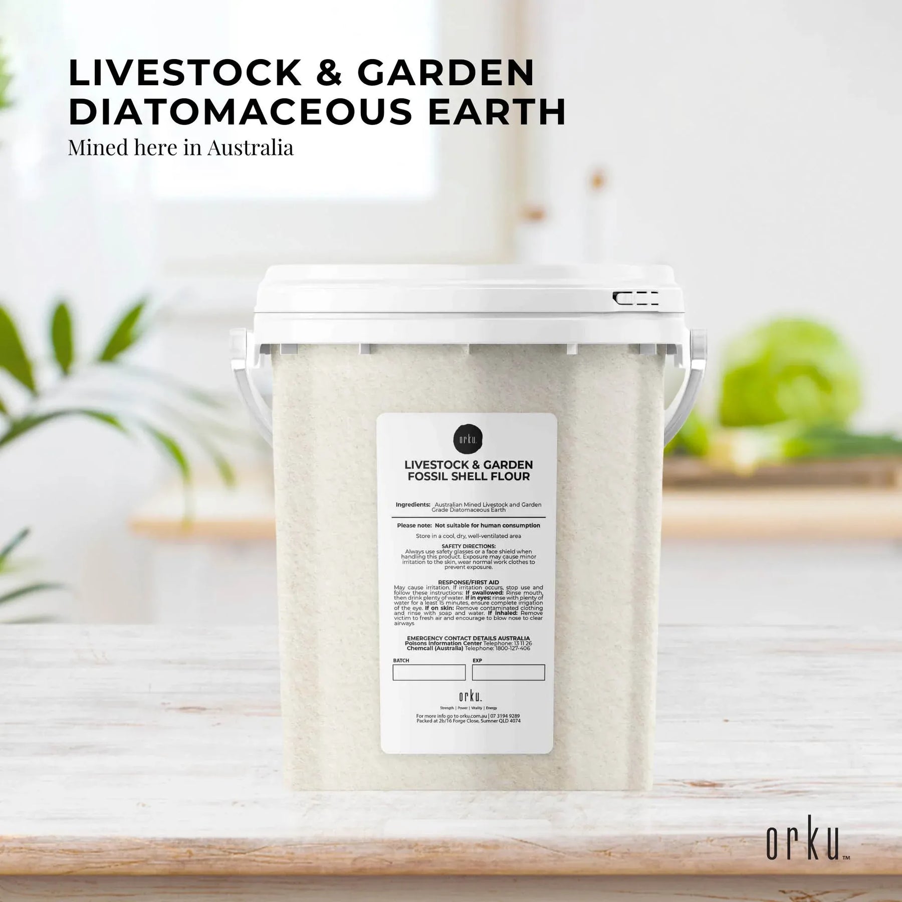 Orku Fossil Shell Flour Diatomaceous Earth - 700g