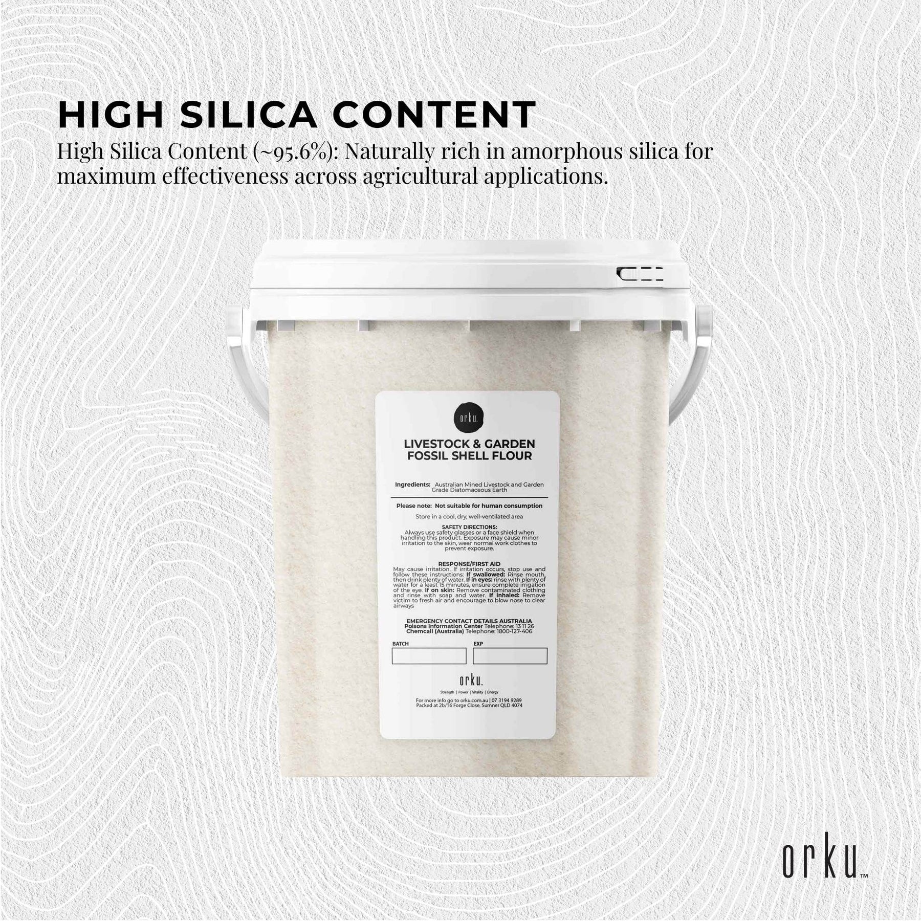 Orku Fossil Shell Flour Diatomaceous Earth - 700g