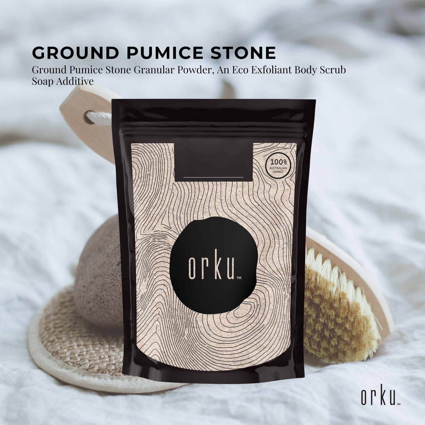 1Kg Ground Pumice Stone Granular Powder Eco Exfoliant Body Scrub Soap Additive - SuperSaverAU - view 3