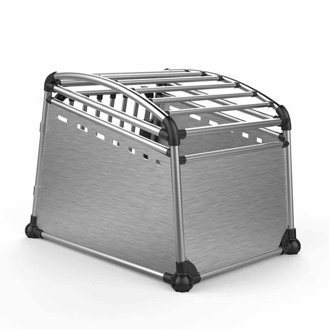 All For Paws Aluminium Travel Crate Medium 56x77x65cm - Sturdy Pet Car Enclosure - SuperSaverAU - view 2