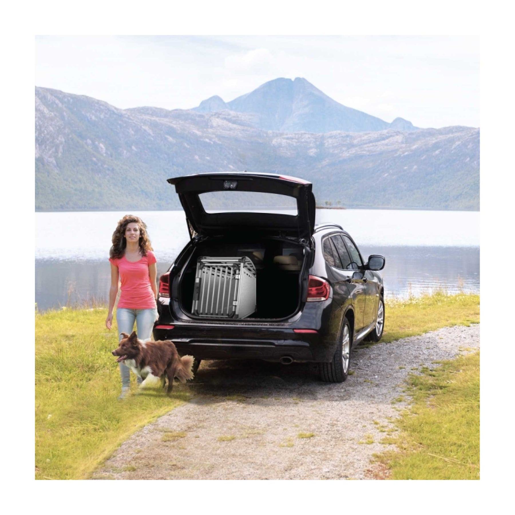 All For Paws Aluminium Travel Crate Medium 56x77x65cm - Sturdy Pet Car Enclosure - SuperSaverAU - view 4