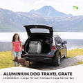 All For Paws Aluminium Dog Travel Crate 63x88x68cm - Secure, Lightweight Design - SuperSaverAU - view 2
