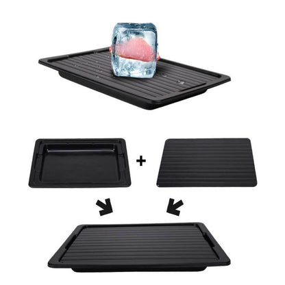 Miracle Medium Aluminium Fast Defrosting Meat Tray with Water Tray FDA Approved