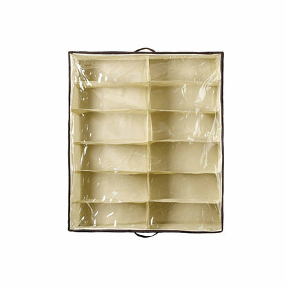 Home Brite 12-Pair Under Bed Shoe Organizer with Zippered Cover