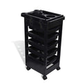 Ellie & Ruby 6 Tier Hairdressing Trolley Black 82x49x32cm with Tint Bowl - SuperSaverAU - view 3