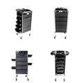 5 Drawer Salon Trolley Black 90x52x36cm Mobile Beauty Rolling Cart - SuperSaverAU - view 6