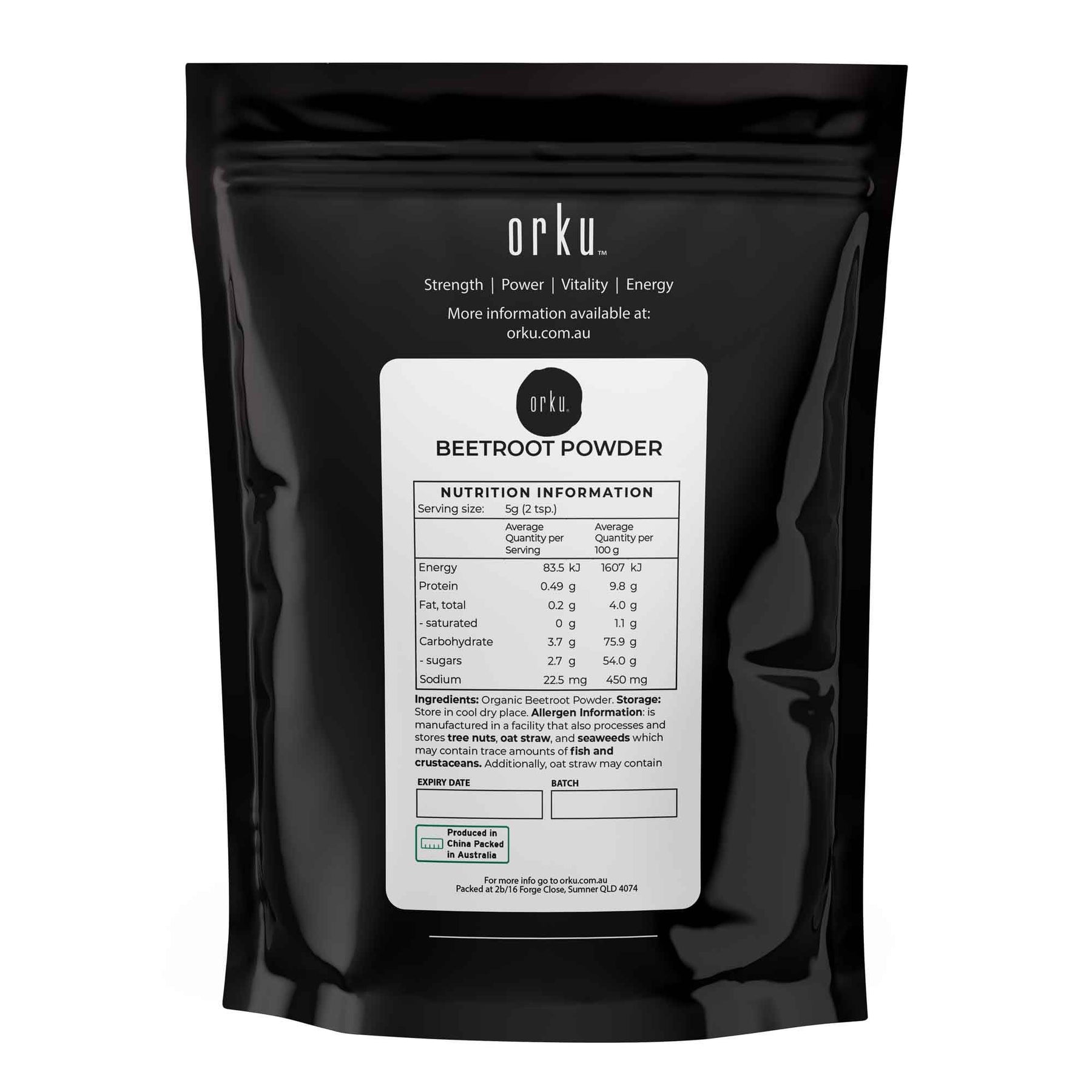 400g Organic Beetroot Powder Superfood Beet Root Supplement Beta Vulgaris