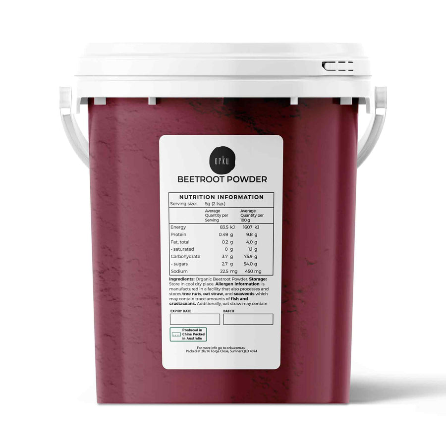 800g Organic Beetroot Powder Bucket Superfood Beet Root Supplement Beta Vulgaris - SuperSaverAU - view 1