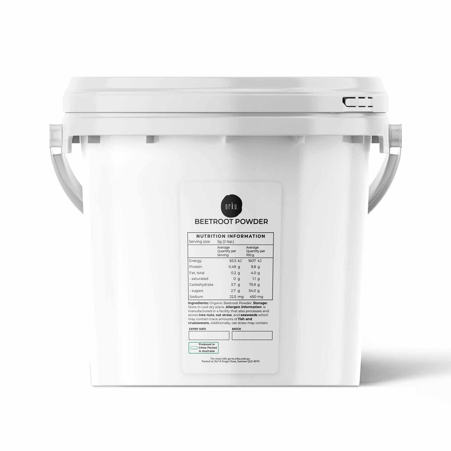 3Kg Organic Beetroot Powder Bucket Superfood Beet Root Supplement Beta Vulgaris - SuperSaverAU - view 1