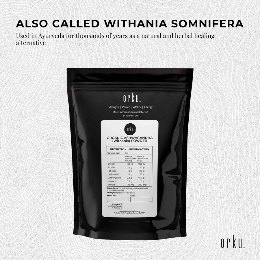 1Kg Organic Ashwagandha Root Powder Withania Somnifera Herb Supplement - SuperSaverAU - view 1
