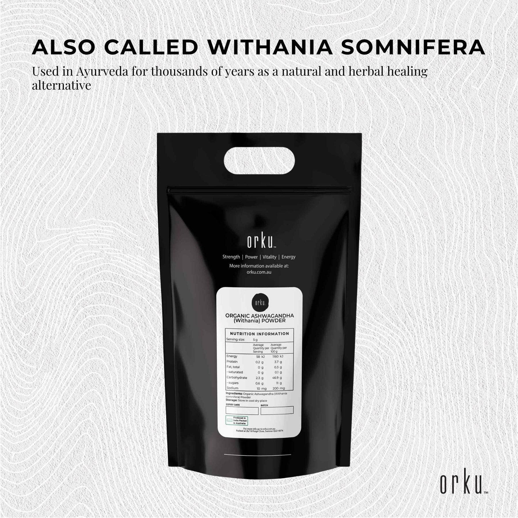 Bulk 10Kg Organic Ashwagandha Root Powder Withania Somnifera Herb Supplement - SuperSaverAU - view 2