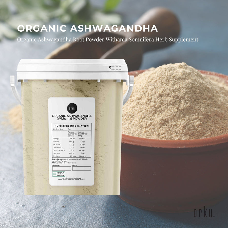 600g Organic Ashwagandha Root Powder Tub Withania Somnifera Herb Supplement - SuperSaverAU - view 1