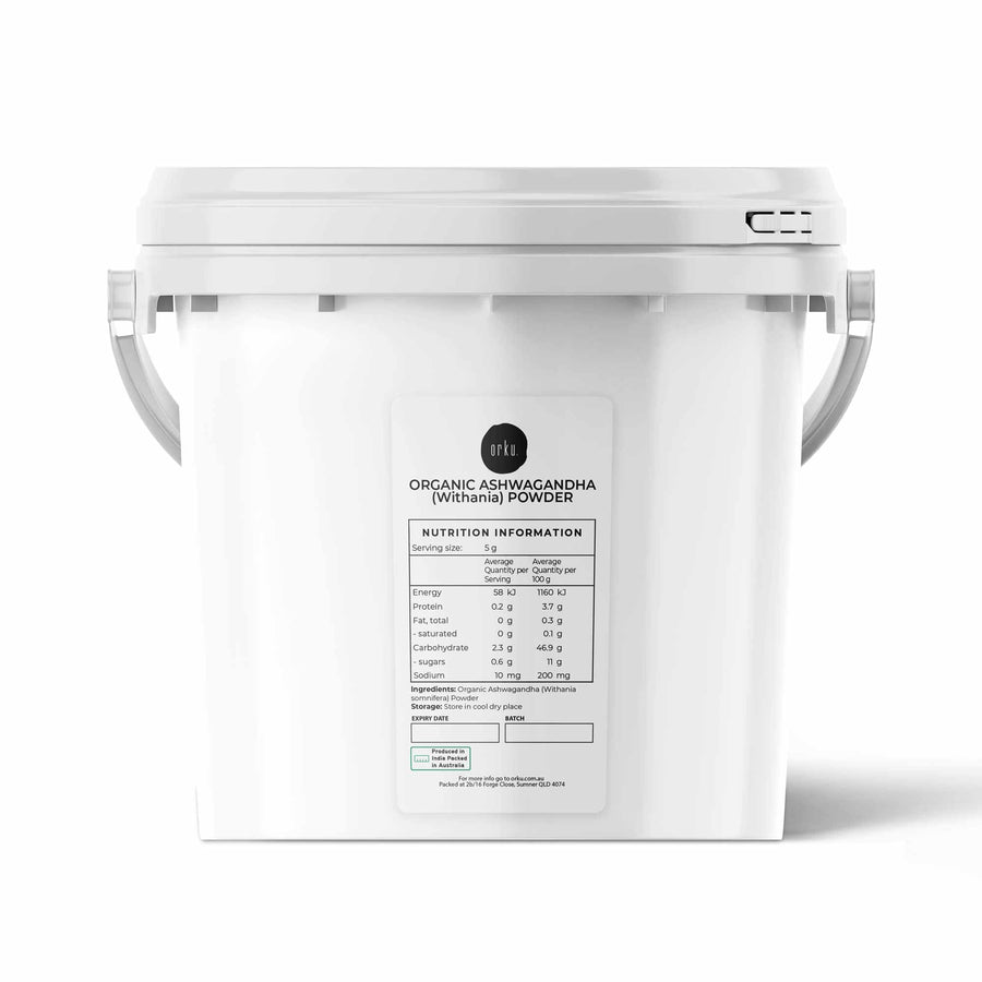 2.5Kg Organic Ashwagandha Powder Tub Withania Somnifera Root Herb Supplement - SuperSaverAU - view 1